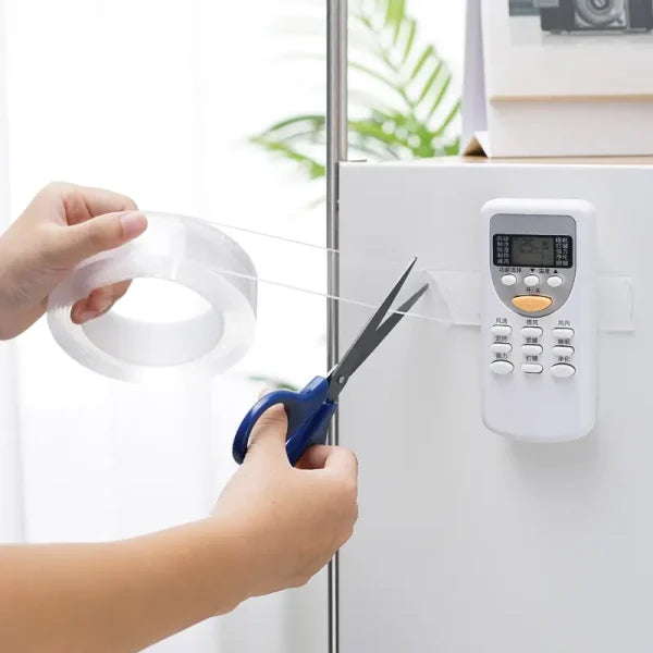 Nano Tape | Double-Sided Transparent Tape | Reusable, Washable & Traceless Gel Grip for Home & Office