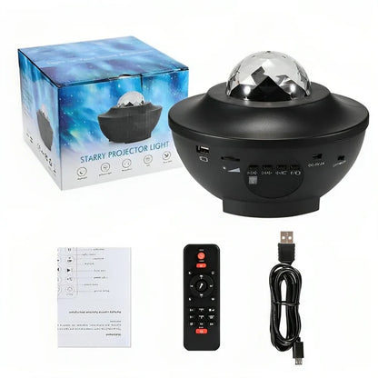 Galaxy Star Projector Lamp with LED Universe Effect & Speaker