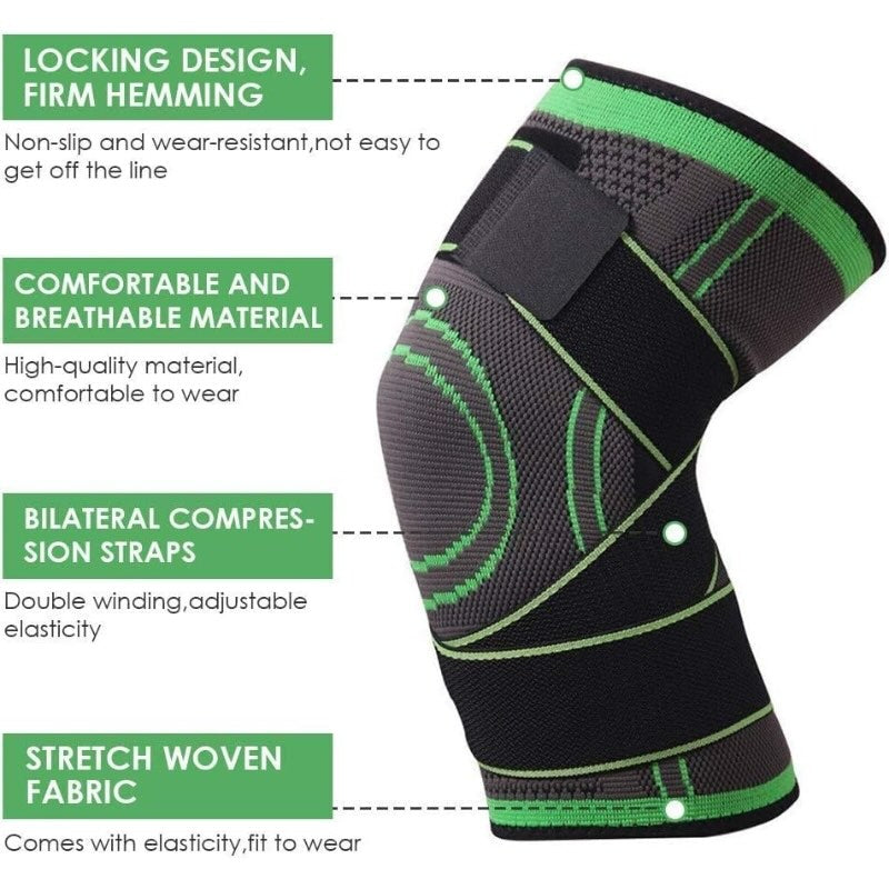 Adjustable 3D Knee Support Band | Pressure Weave Brace for Men & Women| 1 PC