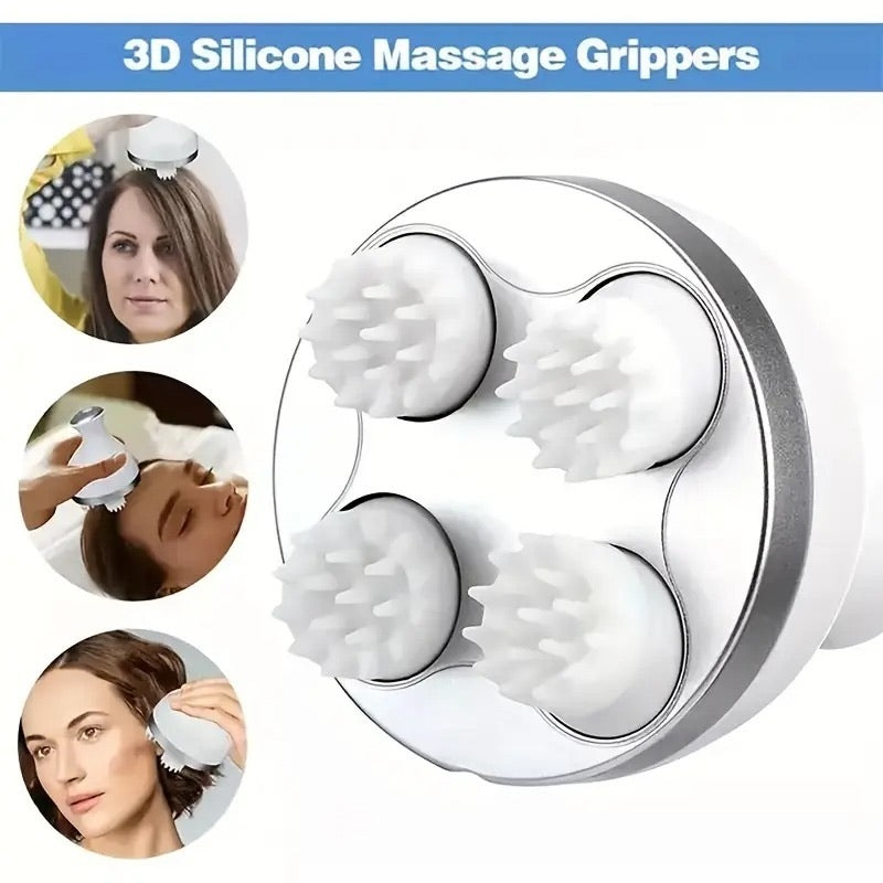 Scalp Massager — Electric Meridian Massage with 4 Moveable Clusters
