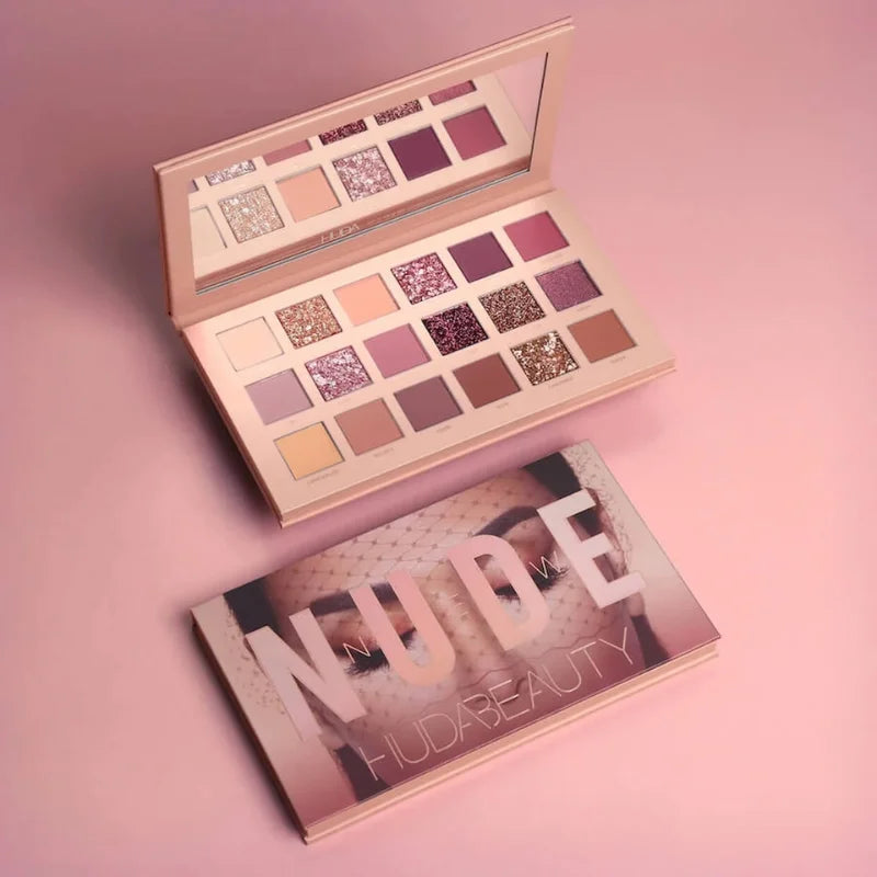 18 Colors Nude Eyeshadow Palette | Matte & Shimmer Pigmented Shades | Long-Lasting Eye Makeup