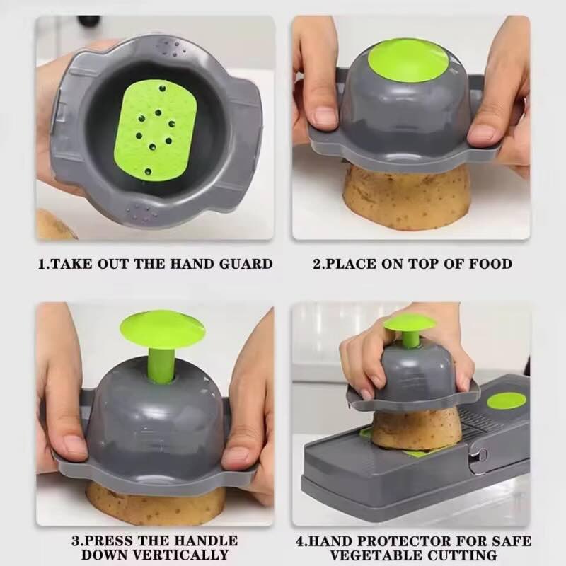 16-in-1 High-Quality Mandoline Slicer & Vegetable Chopper | Multifunctional Food Cutter, Grater & Shredder for Kitchen