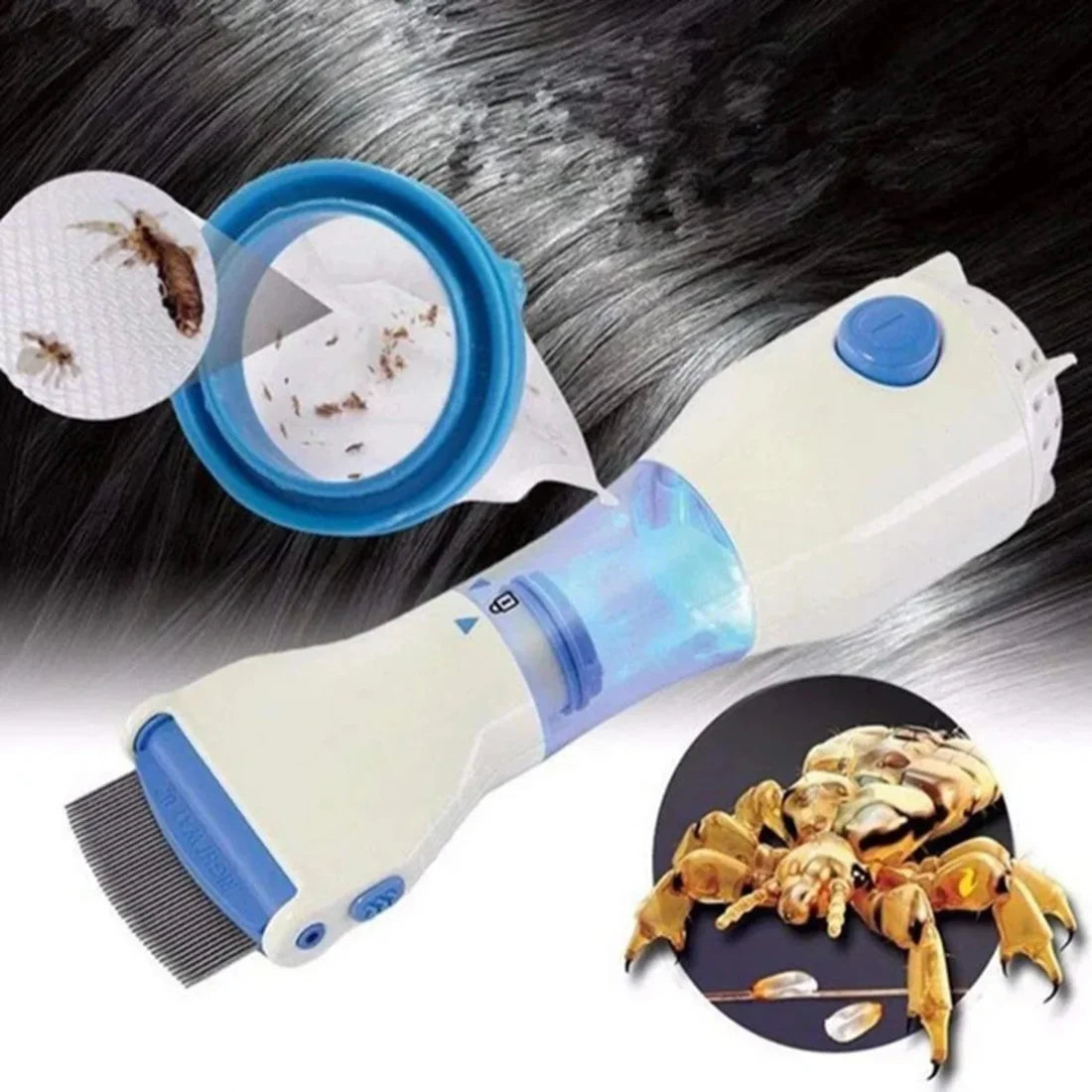 Electric V-Comb Anti Lice Machine | Chemical-Free | With Box & Filters