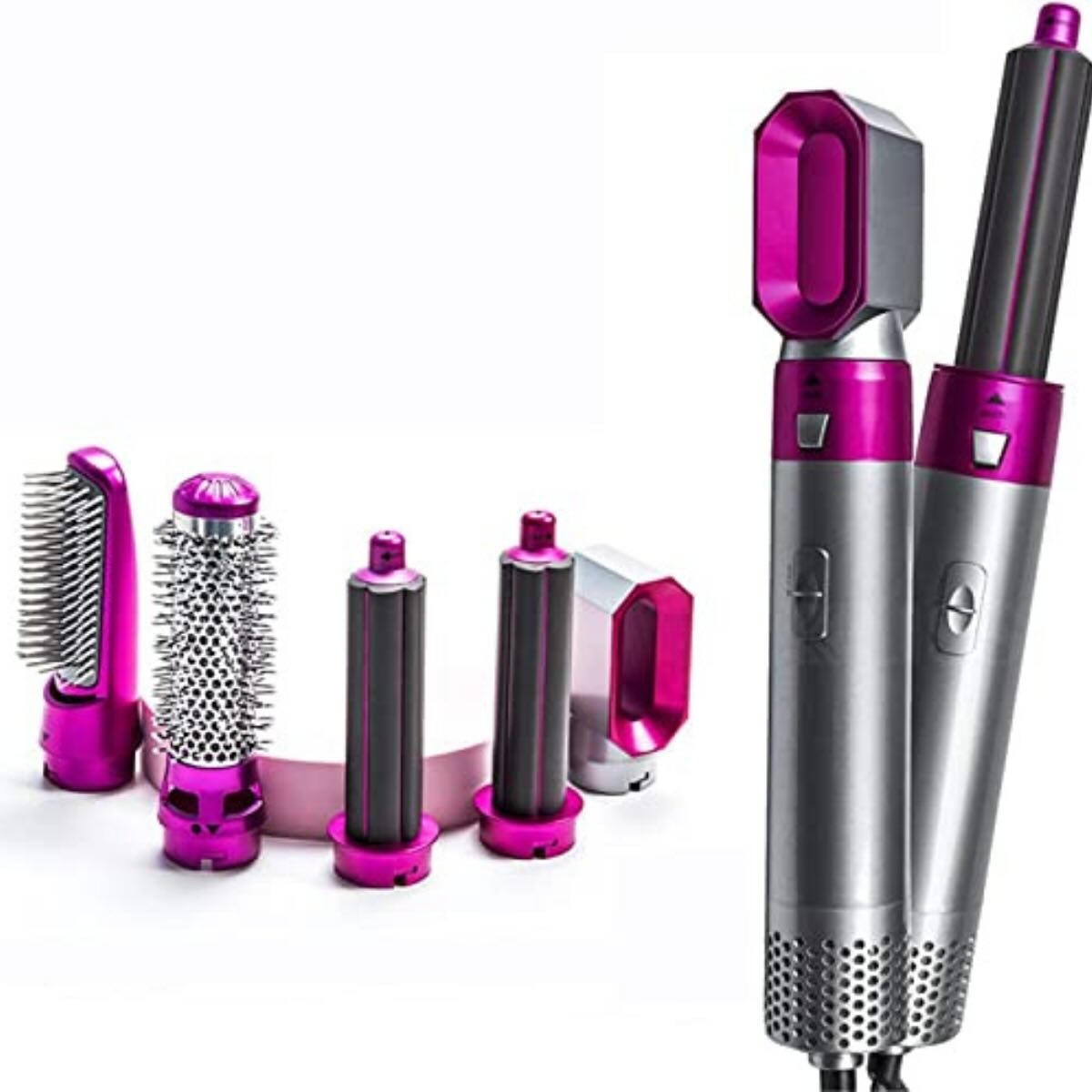 5-in-1 Electric Hair Dryer Brush Kit I Blow Dryer, Straightener, Curler & Volumizer