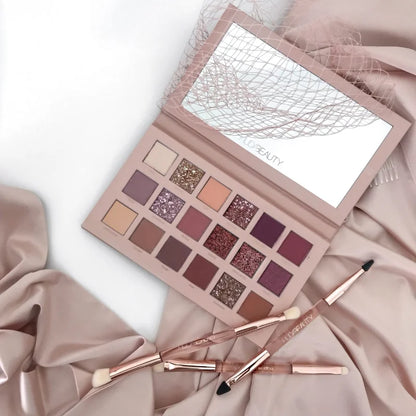 18 Colors Nude Eyeshadow Palette | Matte & Shimmer Pigmented Shades | Long-Lasting Eye Makeup