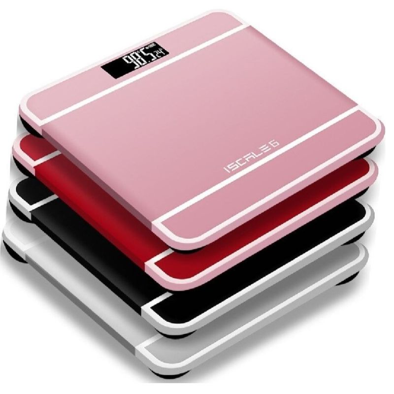 iScale Digital LED Electronic Bathroom Weighing Scale | Tempered Glass, Automatic, Accurate, Body Weight Monitor | Random Colors