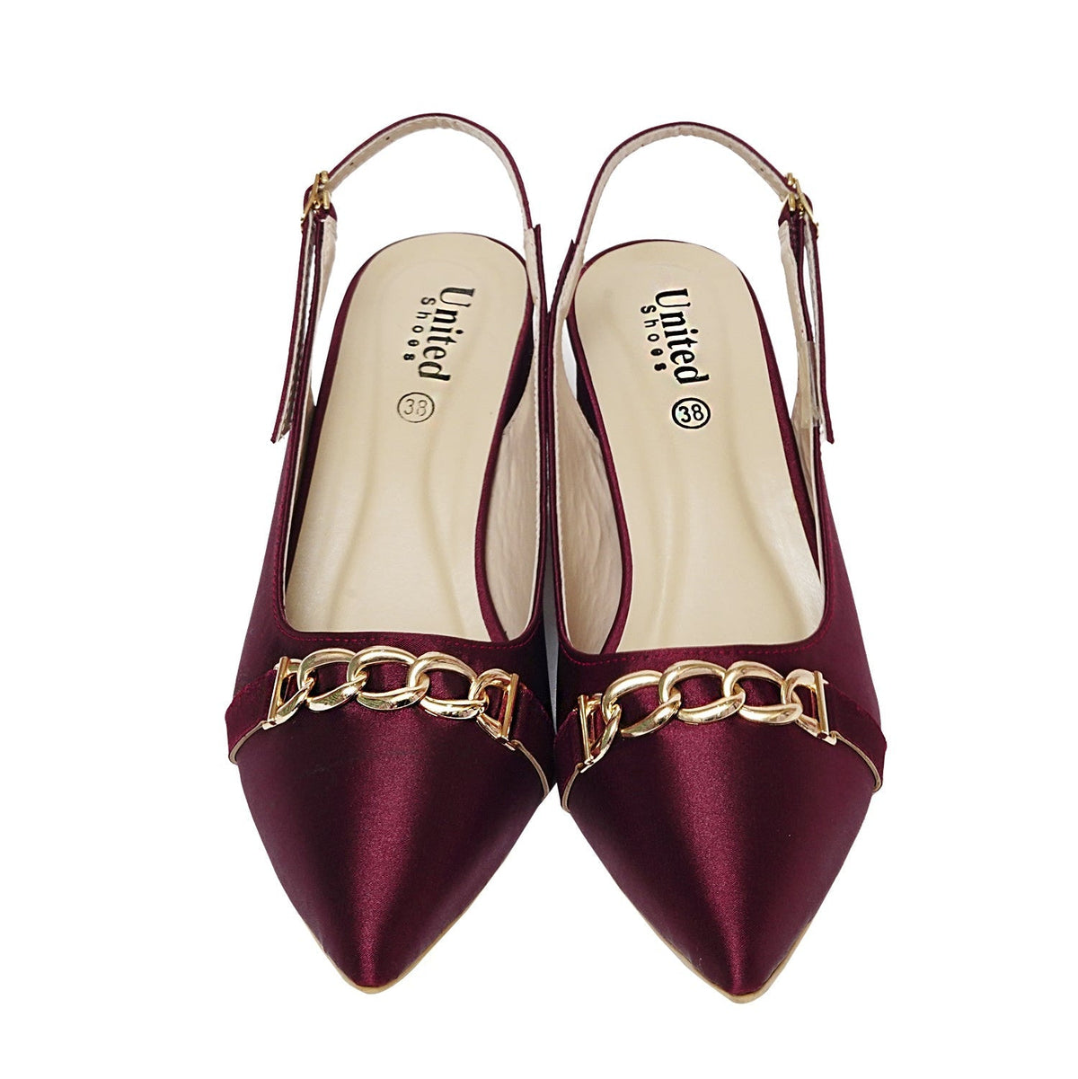 Burgundy Casual Heel Sandals - Preego