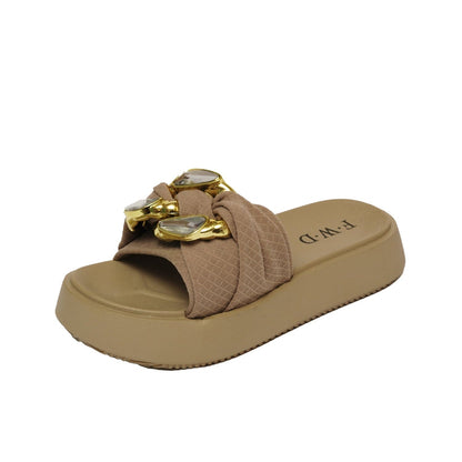 Chocolate Brown Casual Slippers - Preego