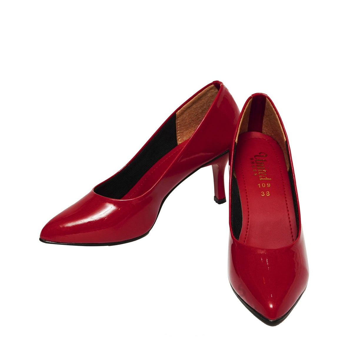 Glossy Red Hot Heels - Preego