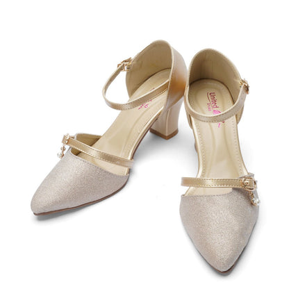 Gold Charm Heel Sandals - Preego