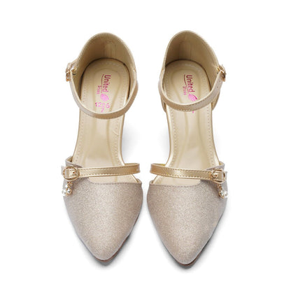 Gold Charm Heel Sandals - Preego