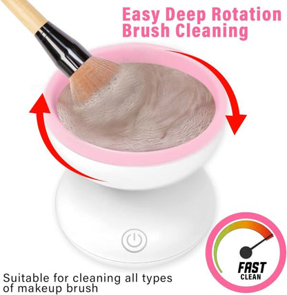Electric Makeup Brush Cleaner Machine - Automatic |  USB Rechargeable & Gentle on Bristles | Random Color