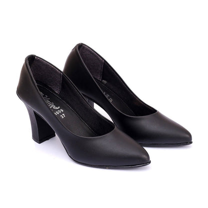 Matte Black Court Shoes - Preego