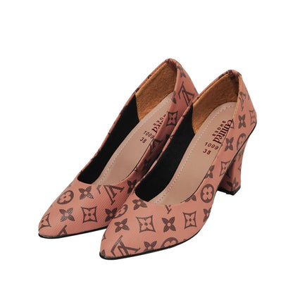 Pink Printed Court Shoes - Preego