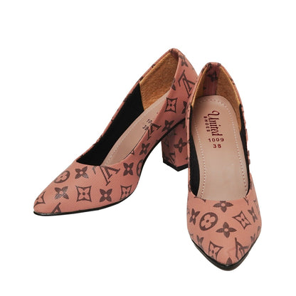 Pink Printed Court Shoes - Preego