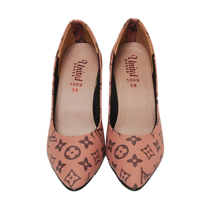 Pink Printed Court Shoes - Preego