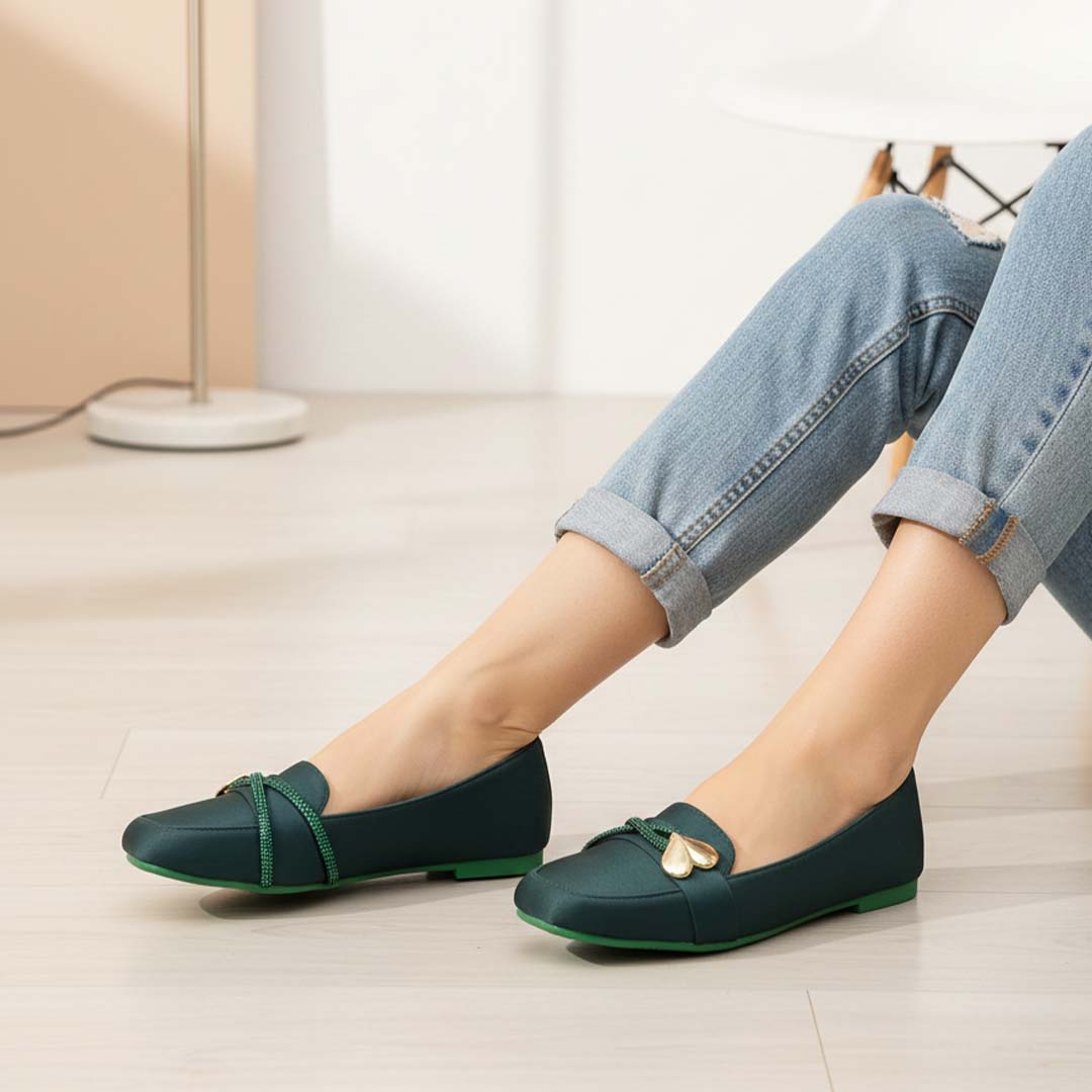 Premium Teal Charm Pumps - Preego