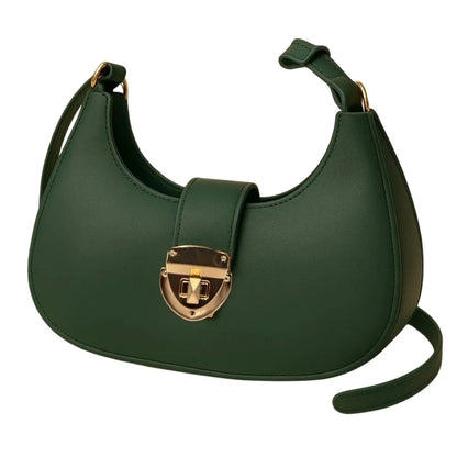 Crescent Luxury Faux Leather Shoulder Bag | Elegant Handbag for Women 5 Colors