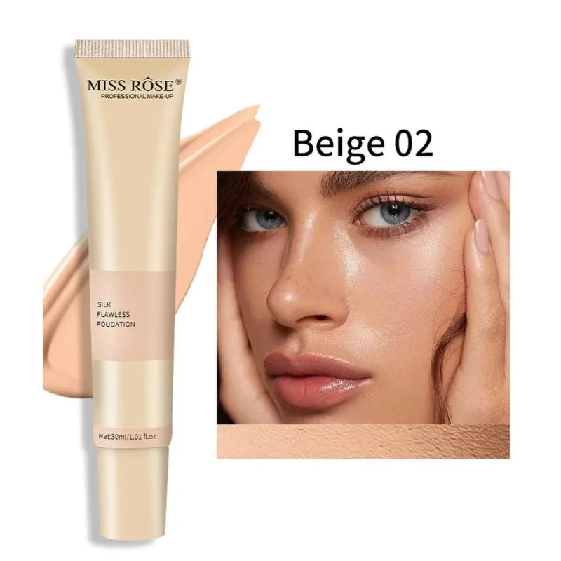 Miss Rose Silk Flawless Foundation | Long-Lasting 5 Shades (IMPORTED)