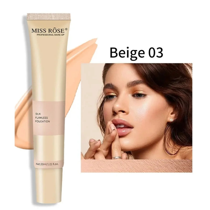 Miss Rose Silk Flawless Foundation | Long-Lasting 5 Shades (IMPORTED)