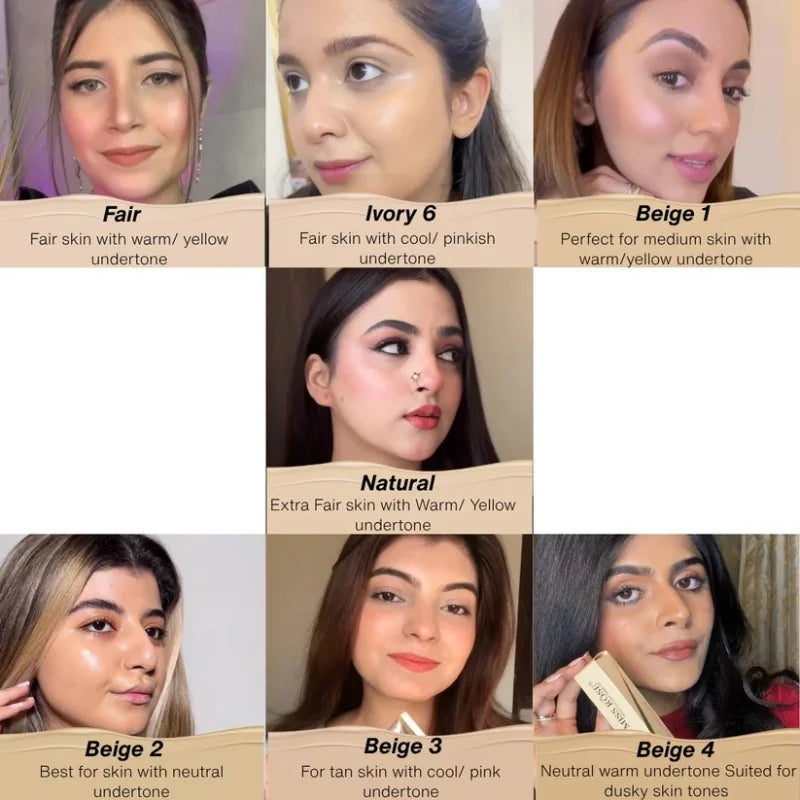 Miss Rose Silk Flawless Foundation | Long-Lasting 5 Shades (IMPORTED)