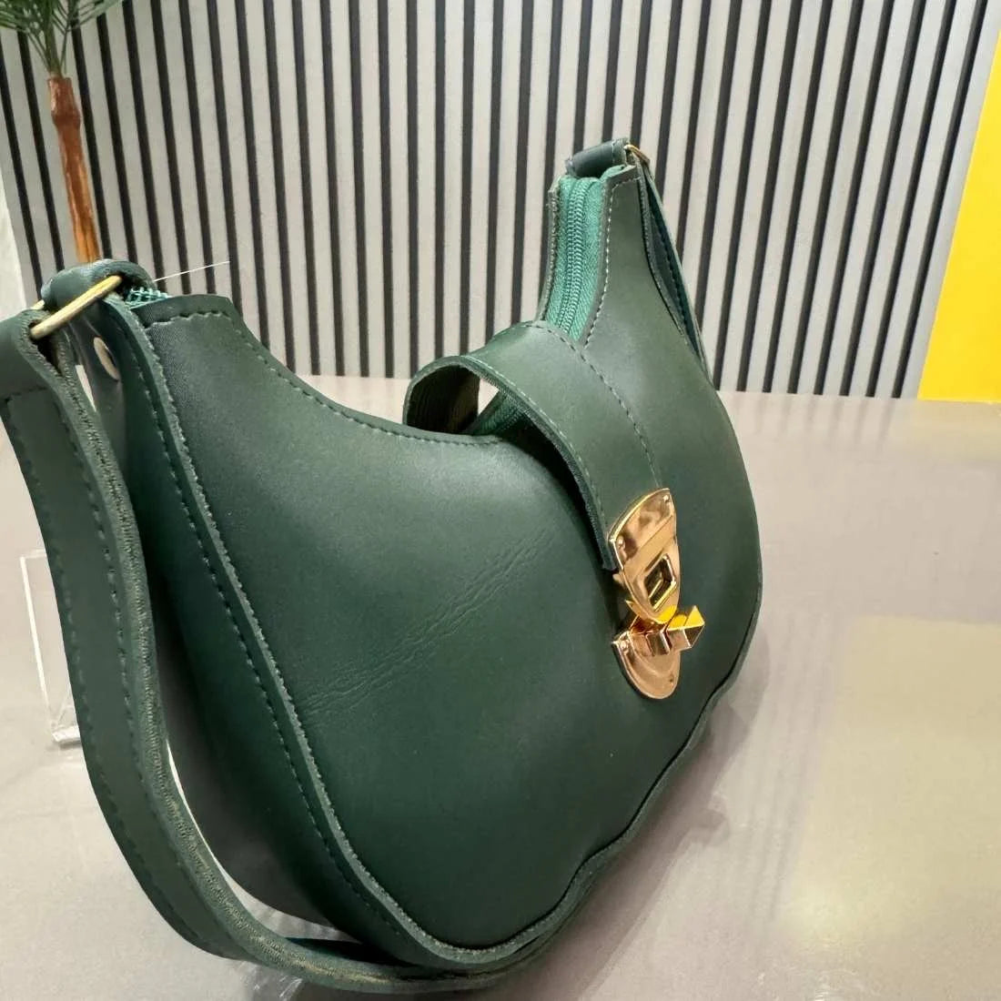 Crescent Luxury Faux Leather Shoulder Bag | Elegant Handbag for Women 5 Colors