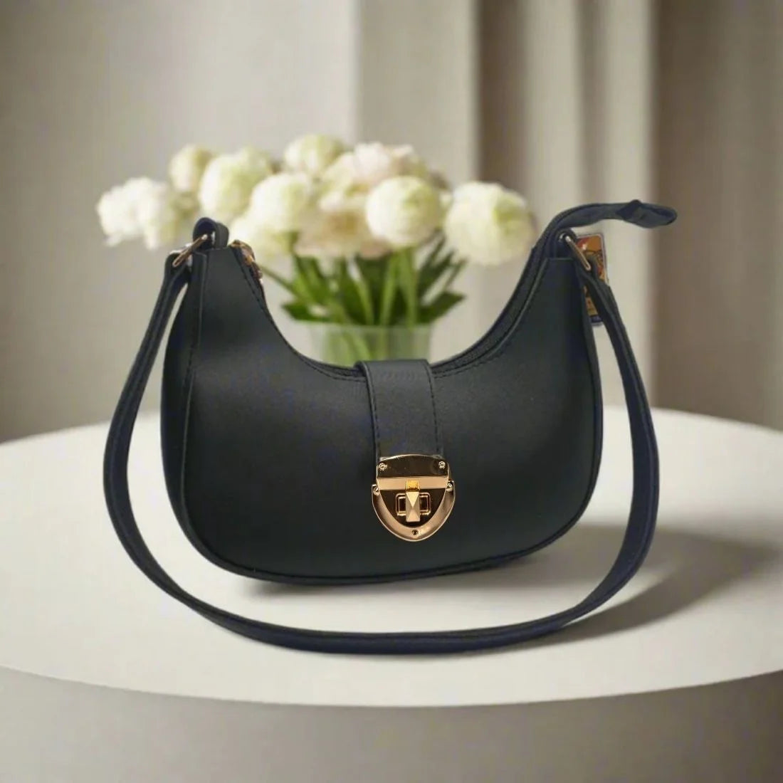 Crescent Luxury Faux Leather Shoulder Bag | Elegant Handbag for Women 5 Colors