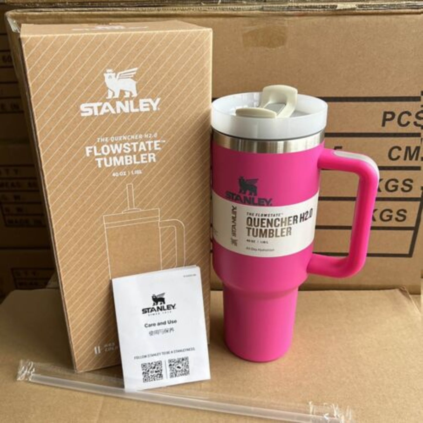 Stanley 40 Oz Stainless Steel Tumbler | Leak-Proof Vacuum Insulated Travel Mug | Hot & Cold