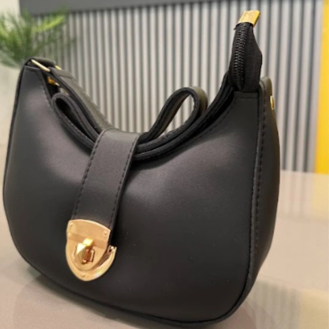 Crescent Luxury Faux Leather Shoulder Bag | Elegant Handbag for Women 5 Colors