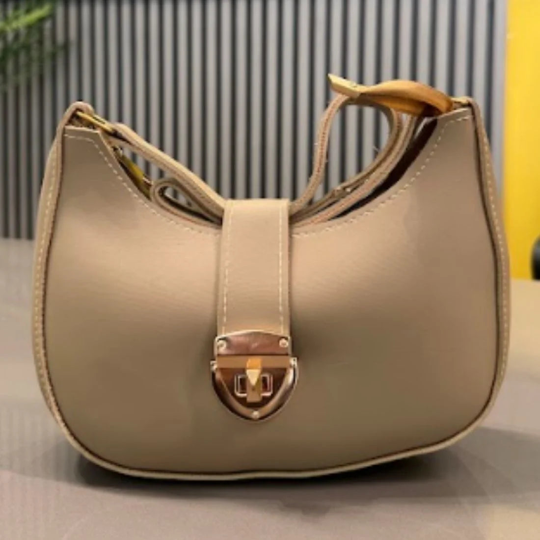 Crescent Luxury Faux Leather Shoulder Bag | Elegant Handbag for Women 5 Colors