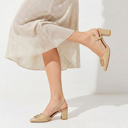 Skin LV Buckle Sandals - Preego